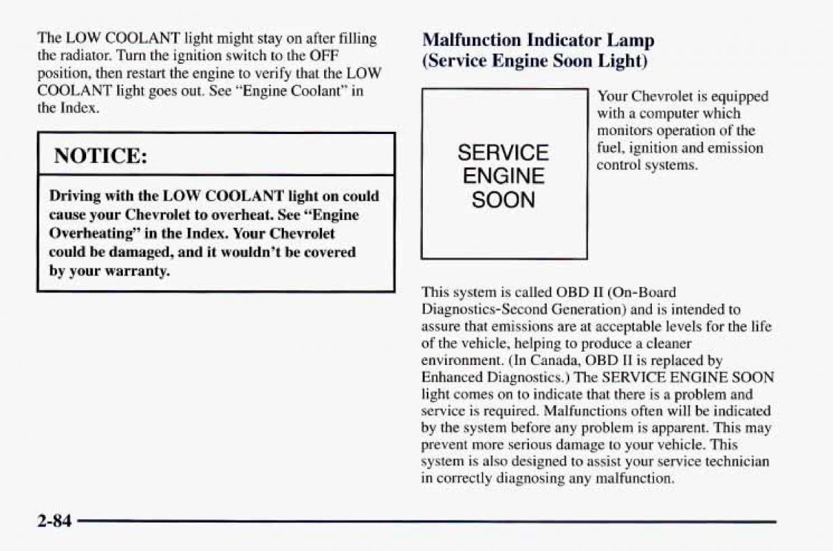 Chevrolet Camaro IV 4 owners manual / page 134