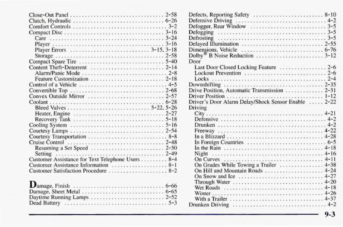 manual  Chevrolet Camaro IV 4 owners manual / page 393
