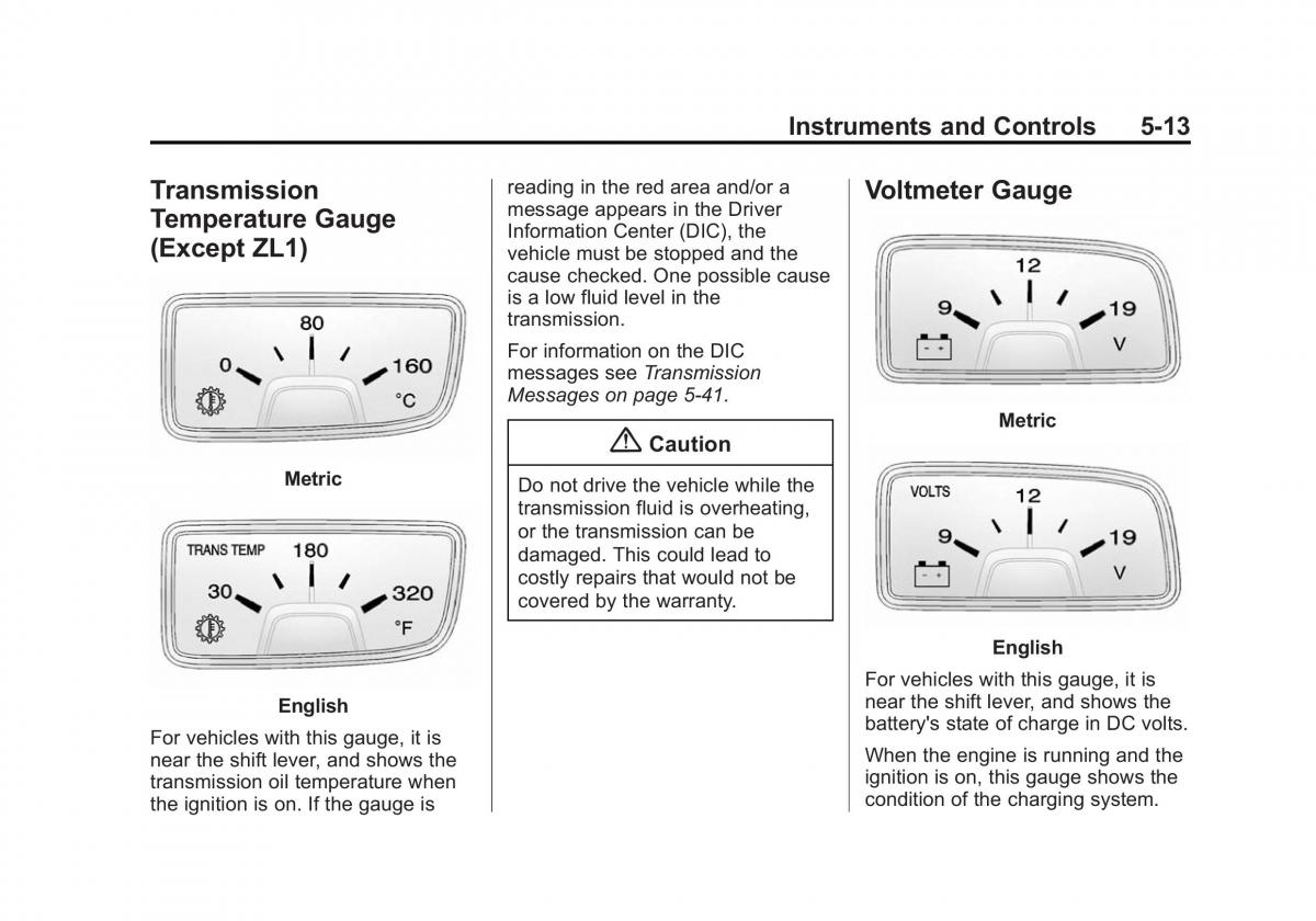 Chevrolet Camaro V 5 owners manual / page 118