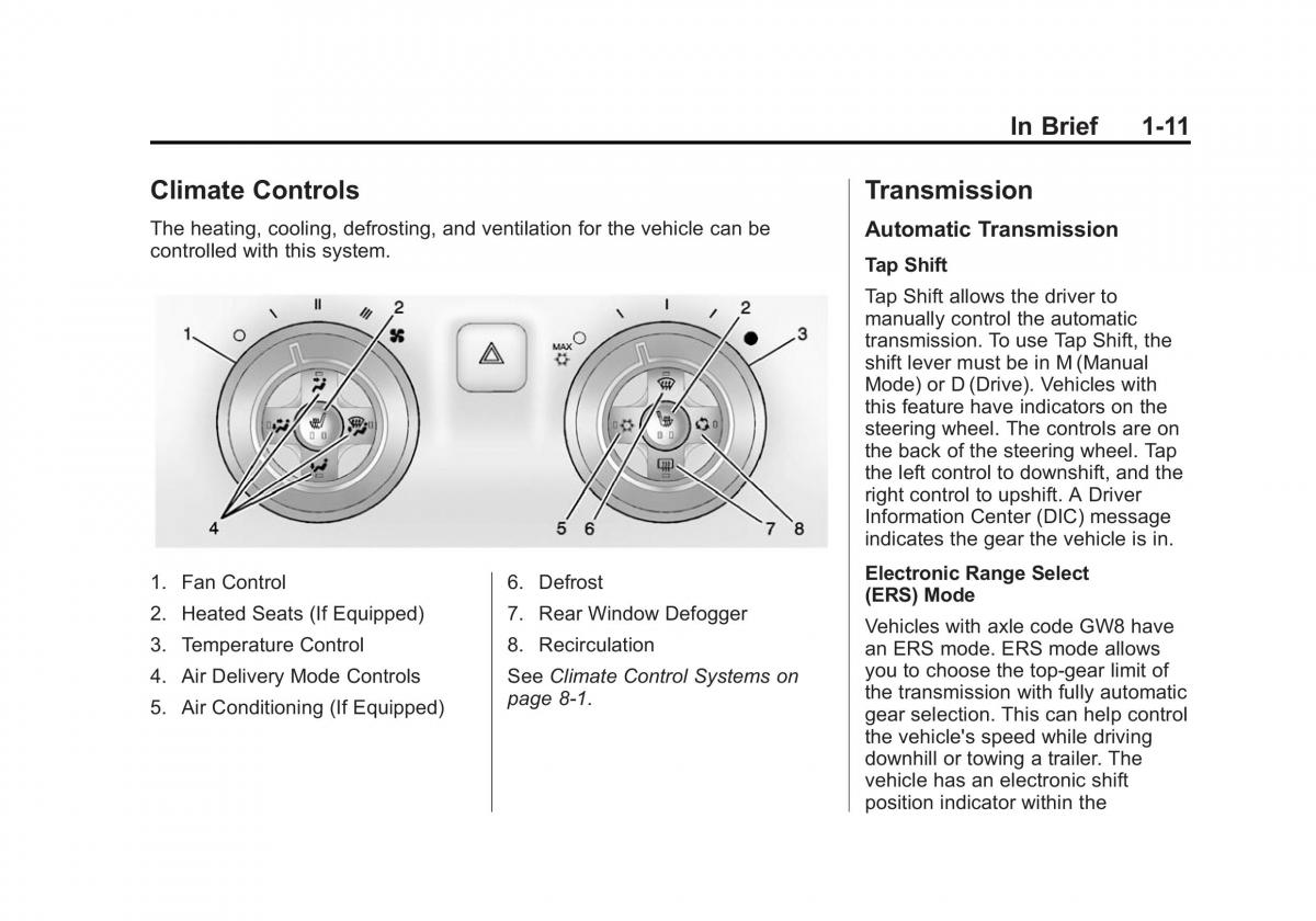 Chevrolet Camaro V 5 owners manual / page 18