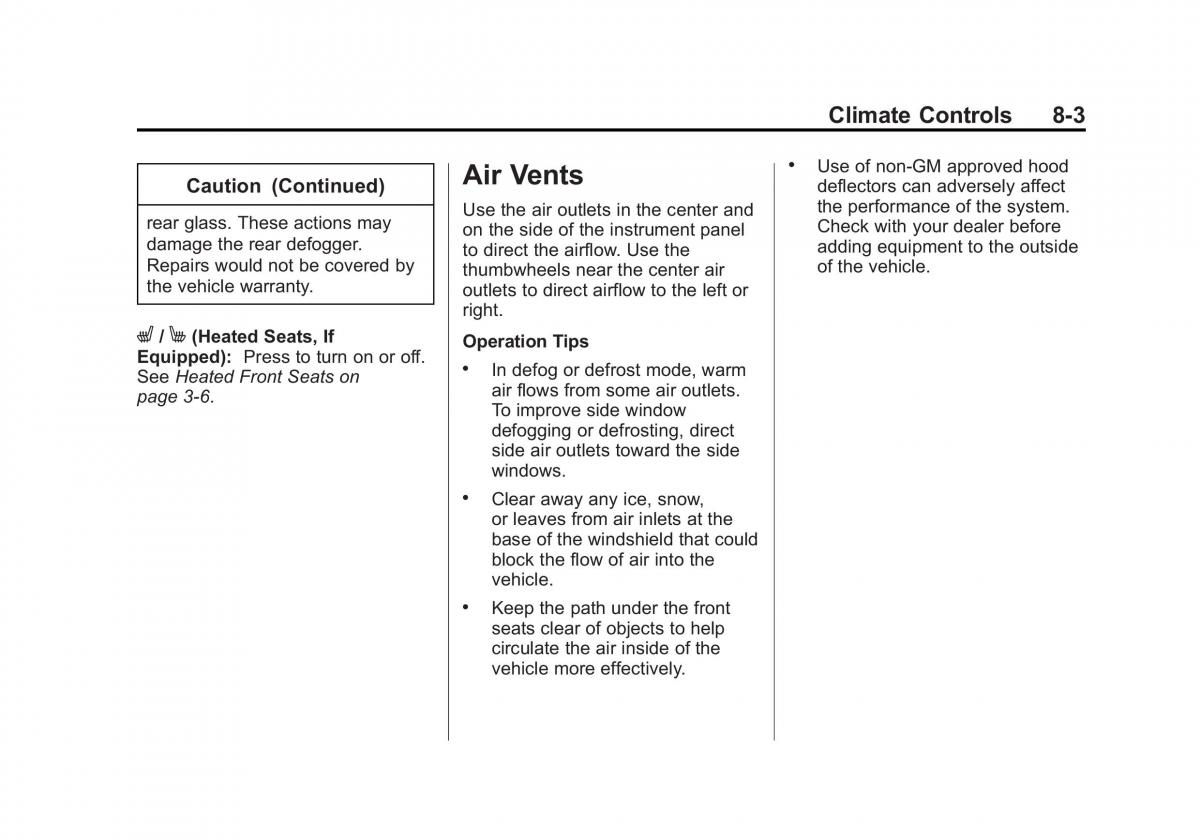 Chevrolet Camaro V 5 owners manual / page 200