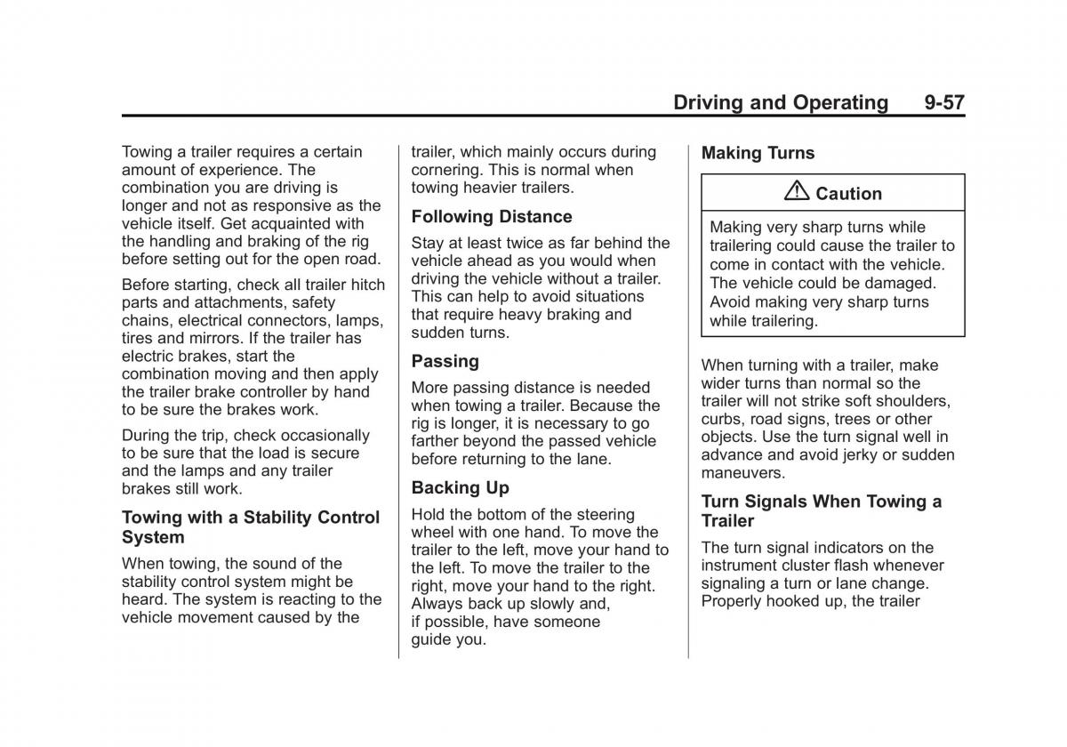 Chevrolet Camaro V 5 owners manual / page 258