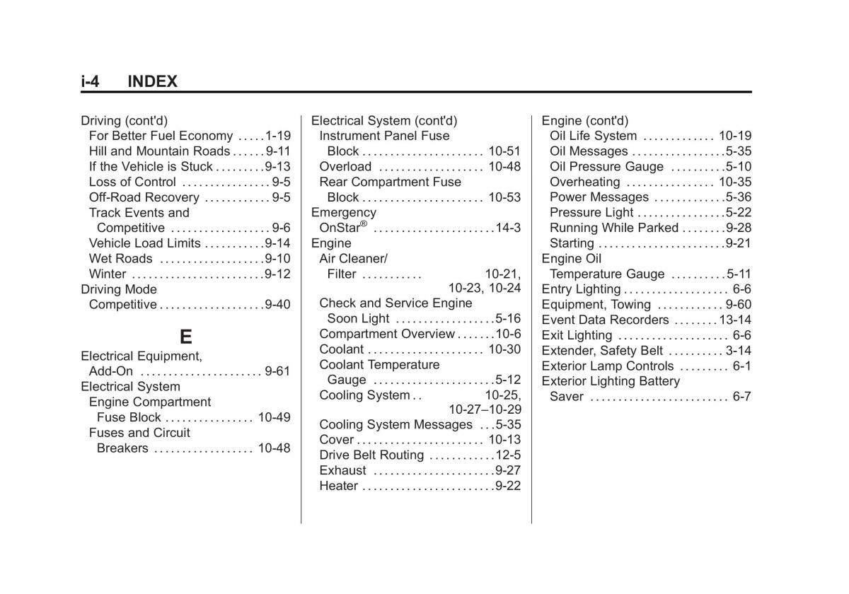 manual  Chevrolet Camaro V 5 owners manual / page 425