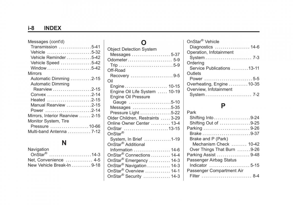 Chevrolet Camaro V 5 owners manual / page 429