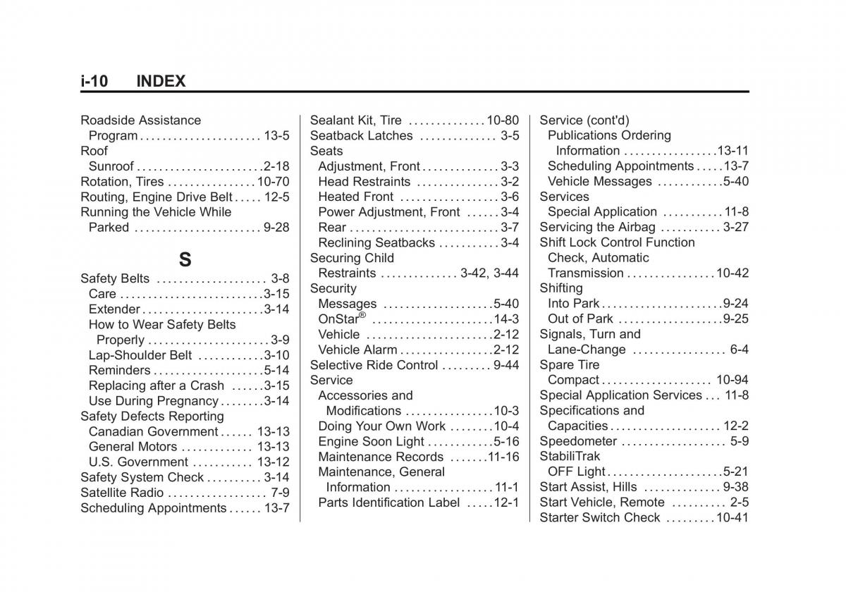 Chevrolet Camaro V 5 owners manual / page 431