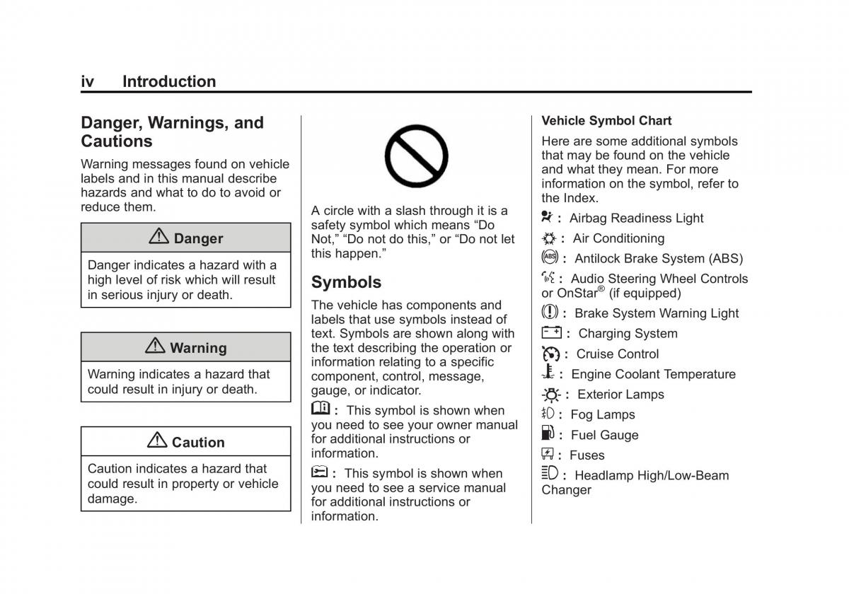 Chevrolet Camaro V 5 owners manual / page 5