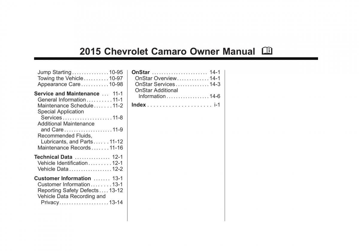 manual  Chevrolet Camaro V 5 owners manual / page 3