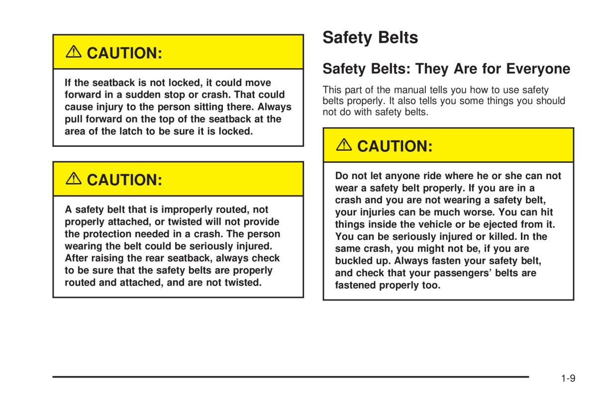 Chevrolet Cobalt owners manual / page 15