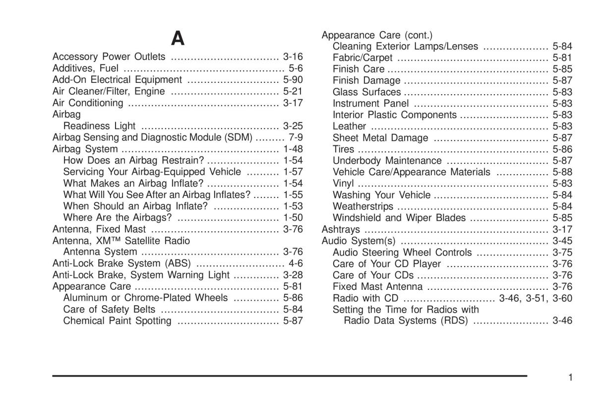 Chevrolet Cobalt owners manual / page 347