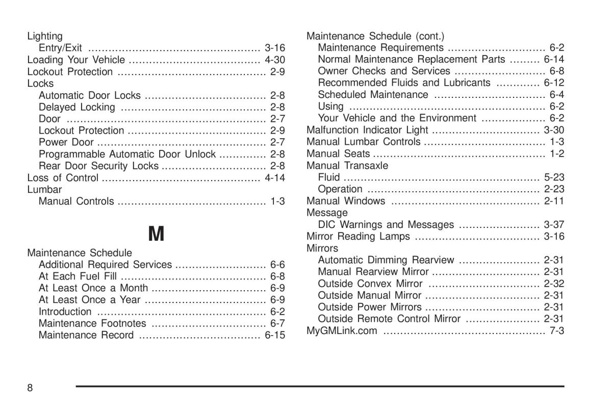 Chevrolet Cobalt owners manual / page 354