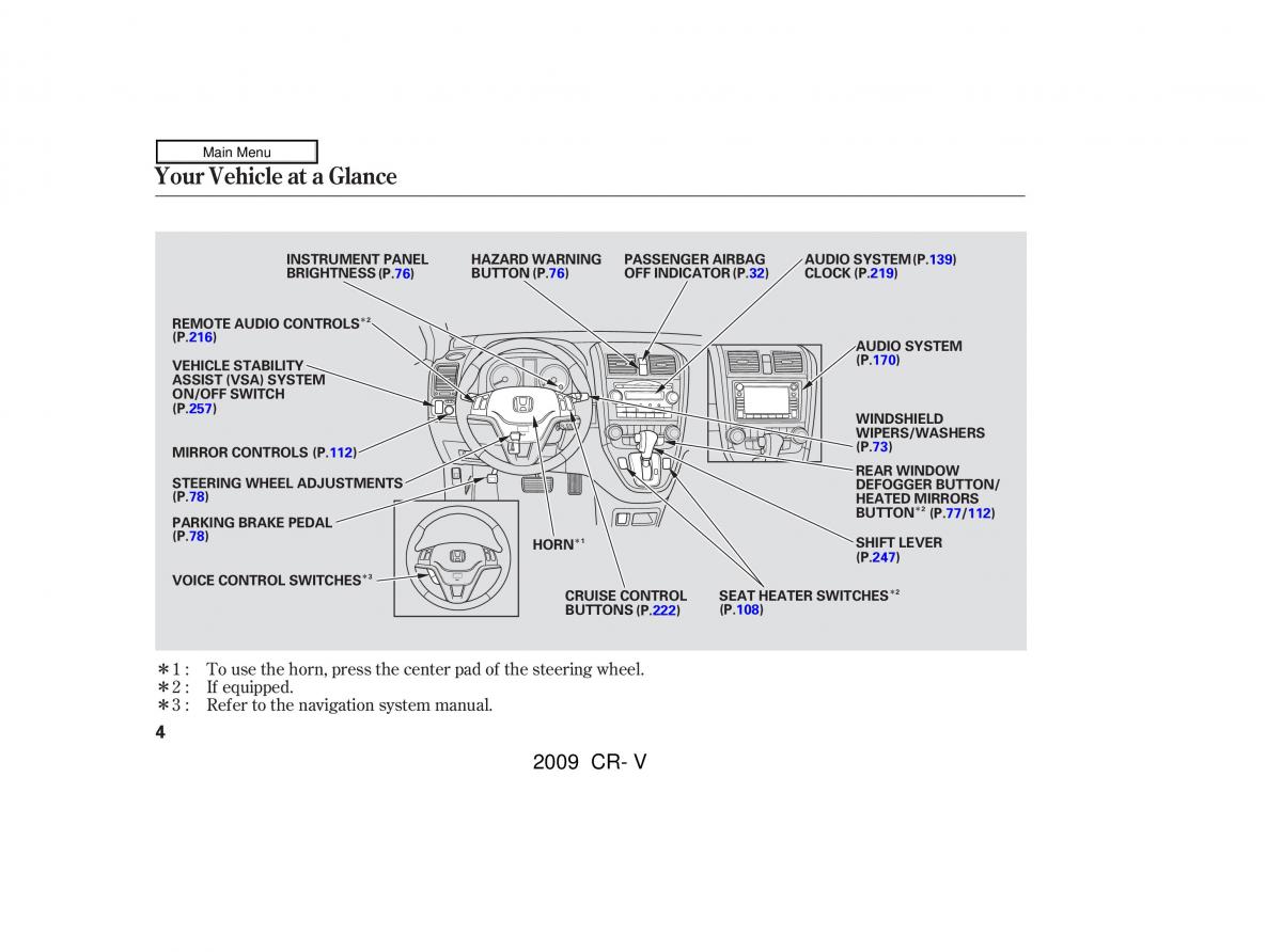 manual  Honda CR V III 3 owners manual / page 8