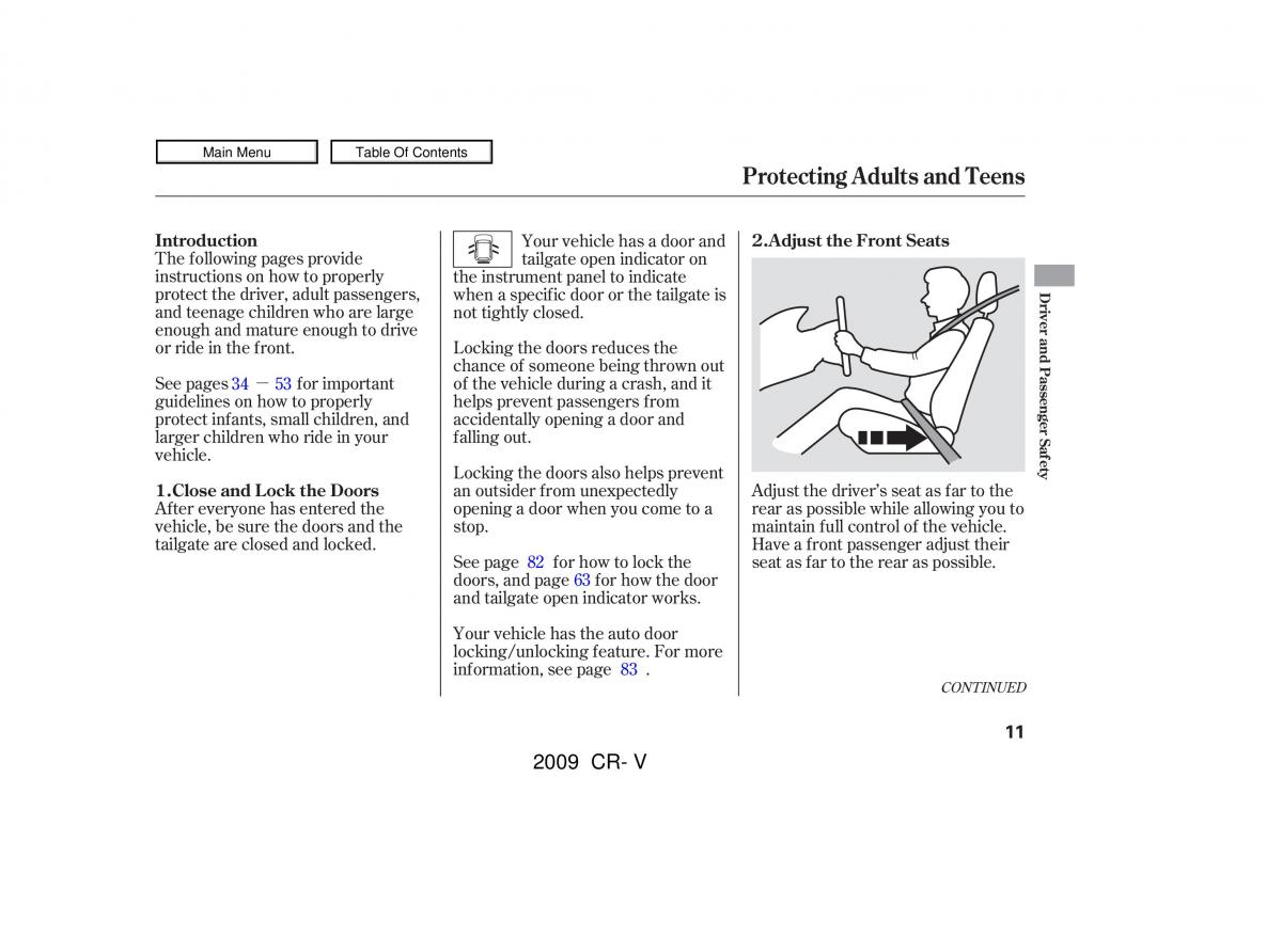 Honda CR V III 3 owners manual / page 15