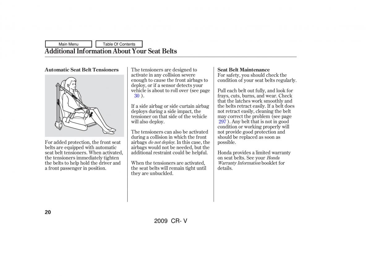 Honda CR V III 3 owners manual / page 24