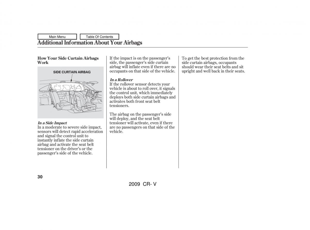 Honda CR V III 3 owners manual / page 34