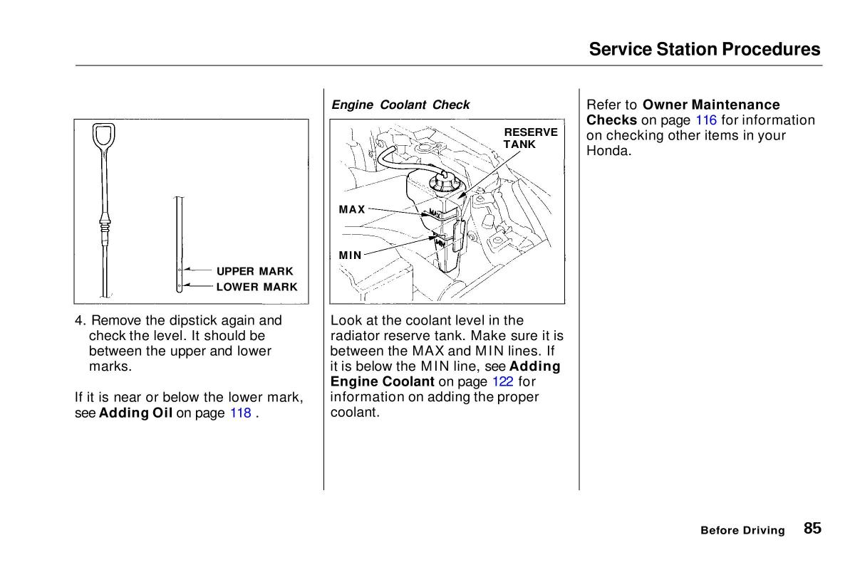 Honda Civic VI 6 Hatchback owners manual / page 81