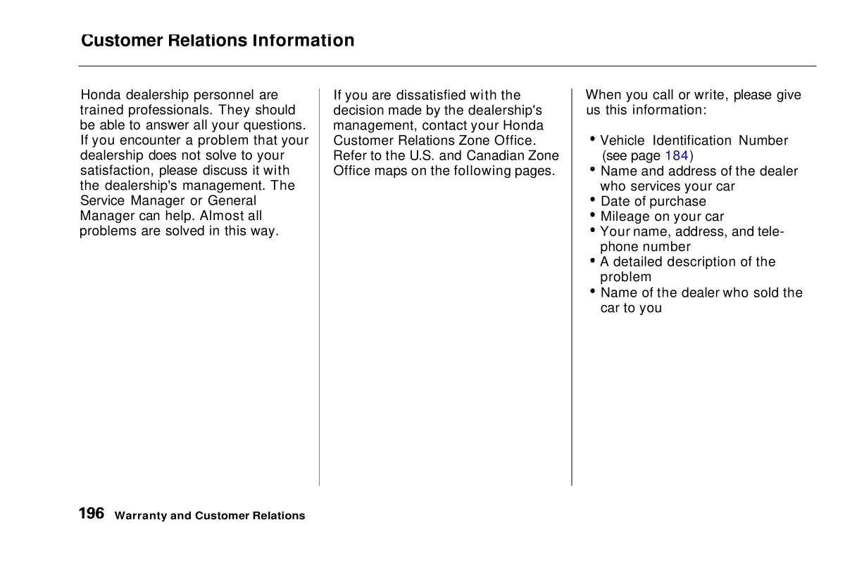 Honda Civic VI 6 Hatchback owners manual / page 190