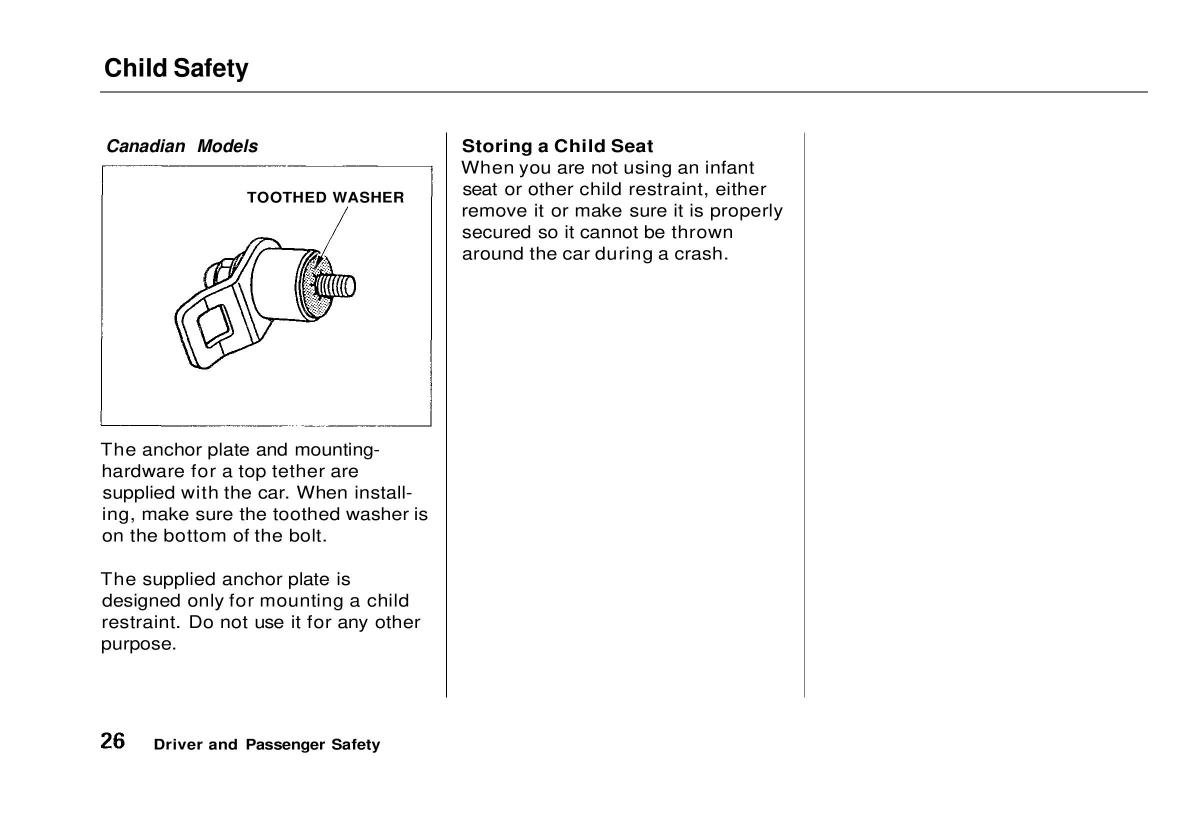 Honda Civic VI 6 Hatchback owners manual / page 24