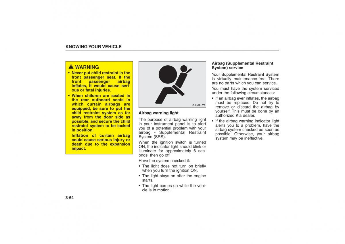 Kia Sorento I 1 owners manual / page 73