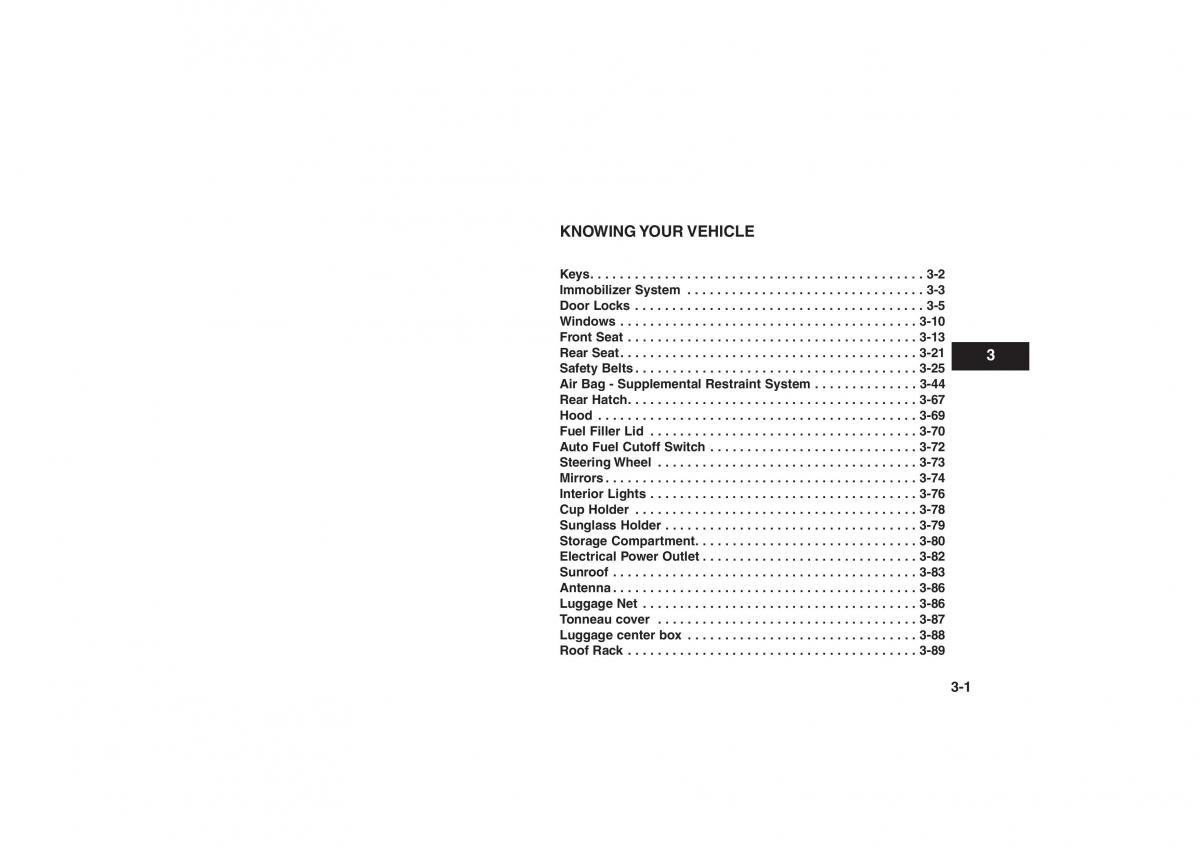 manual  Kia Sorento I 1 owners manual / page 10