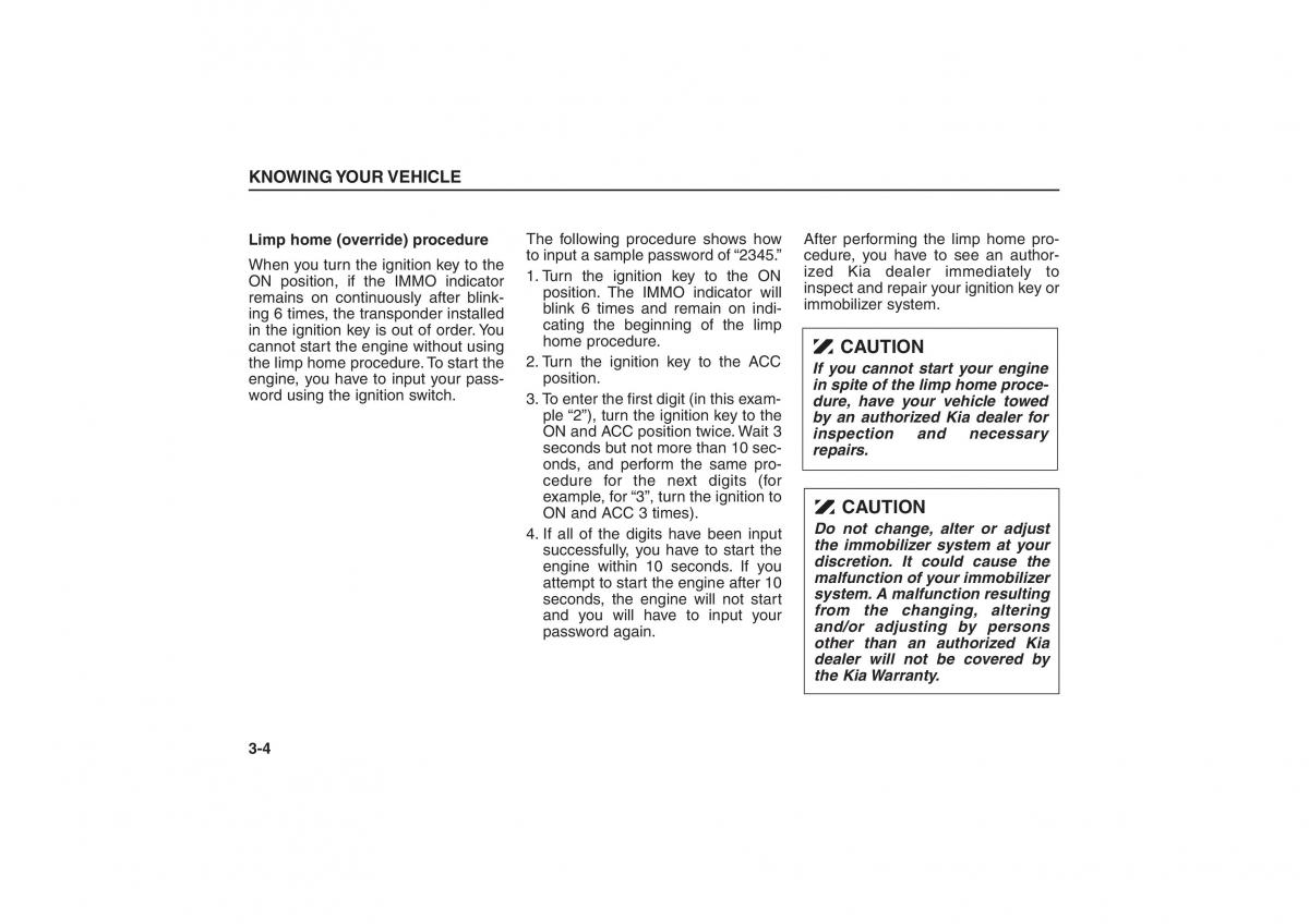 manual  Kia Sorento I 1 owners manual / page 13