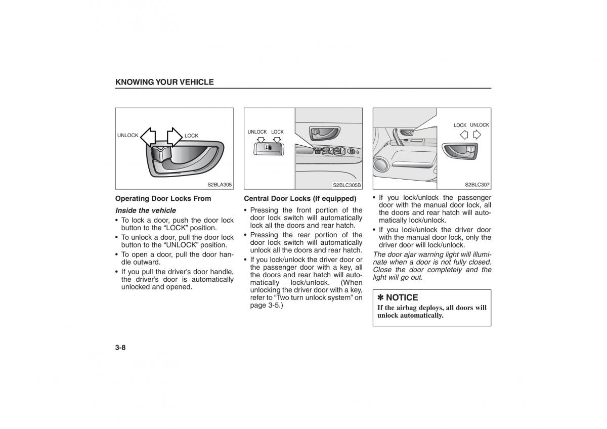 Kia Sorento I 1 owners manual / page 17