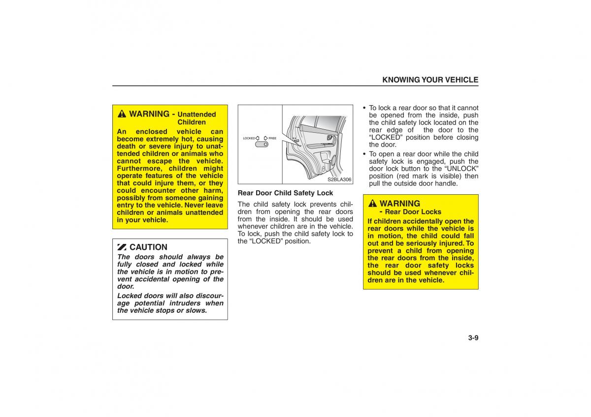 Kia Sorento I 1 owners manual / page 18