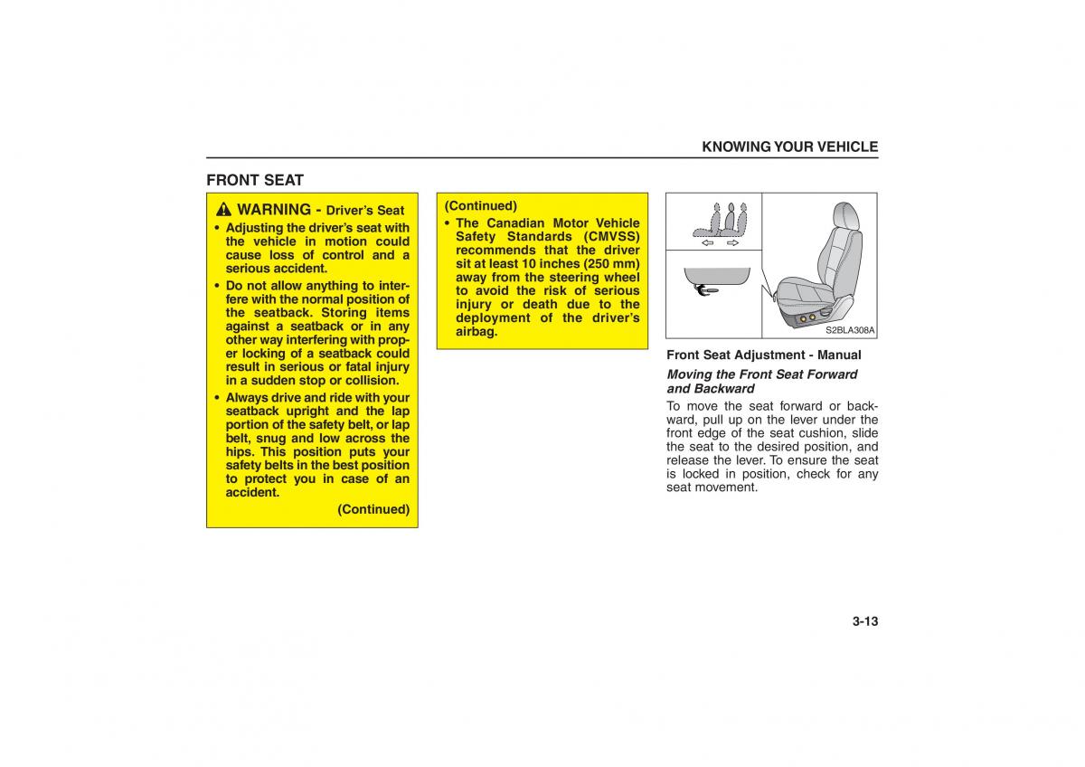 Kia Sorento I 1 owners manual / page 22