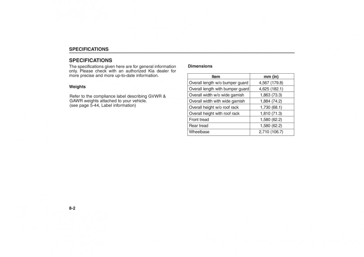 Kia Sorento I 1 owners manual / page 306