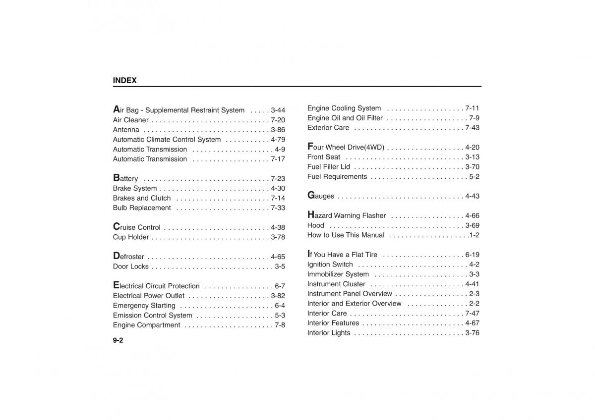 manual  Kia Sorento I 1 owners manual / page 310