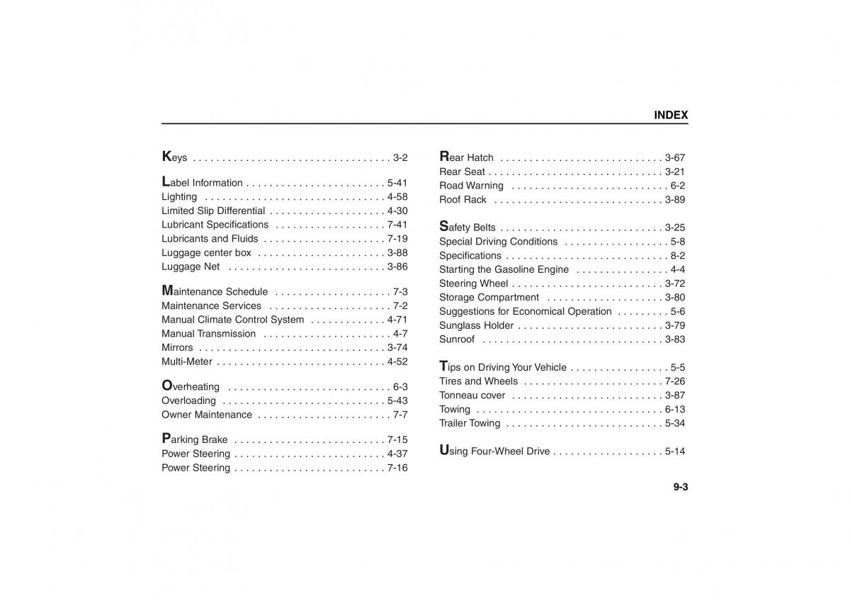 manual  Kia Sorento I 1 owners manual / page 311