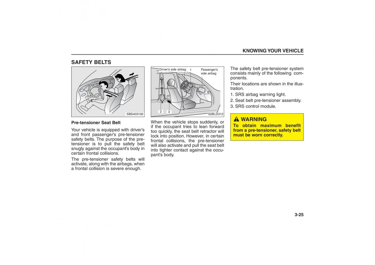 Kia Sorento I 1 owners manual / page 34