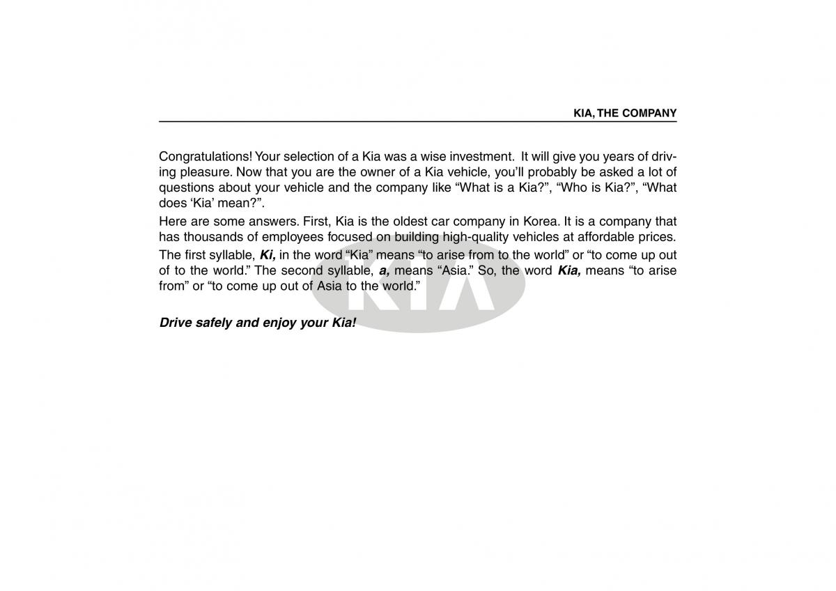 manual  Kia Sorento I 1 owners manual / page 1