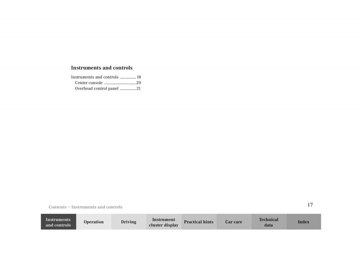 Mercedes Benz CLK 430 W208 owners manual / page 17