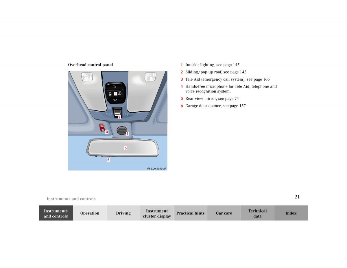 manual  Mercedes Benz CLK 430 W208 owners manual / page 21