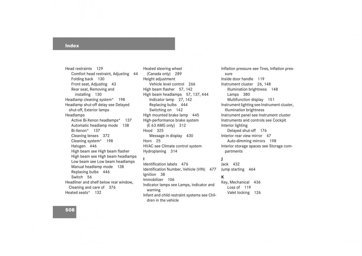 Mercedes Benz E Class W211 owners manual / page 509