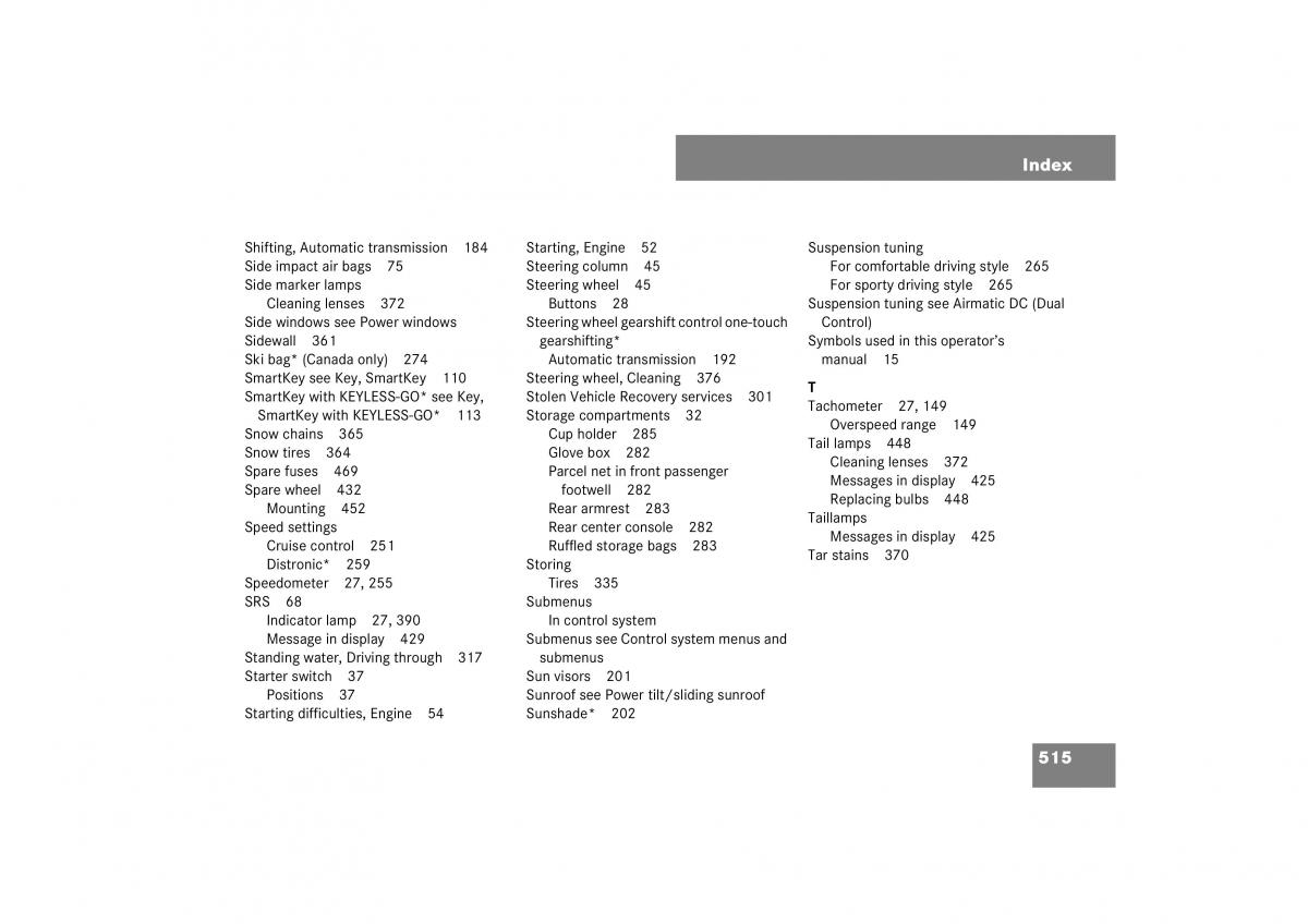 Mercedes Benz E Class W211 owners manual / page 516