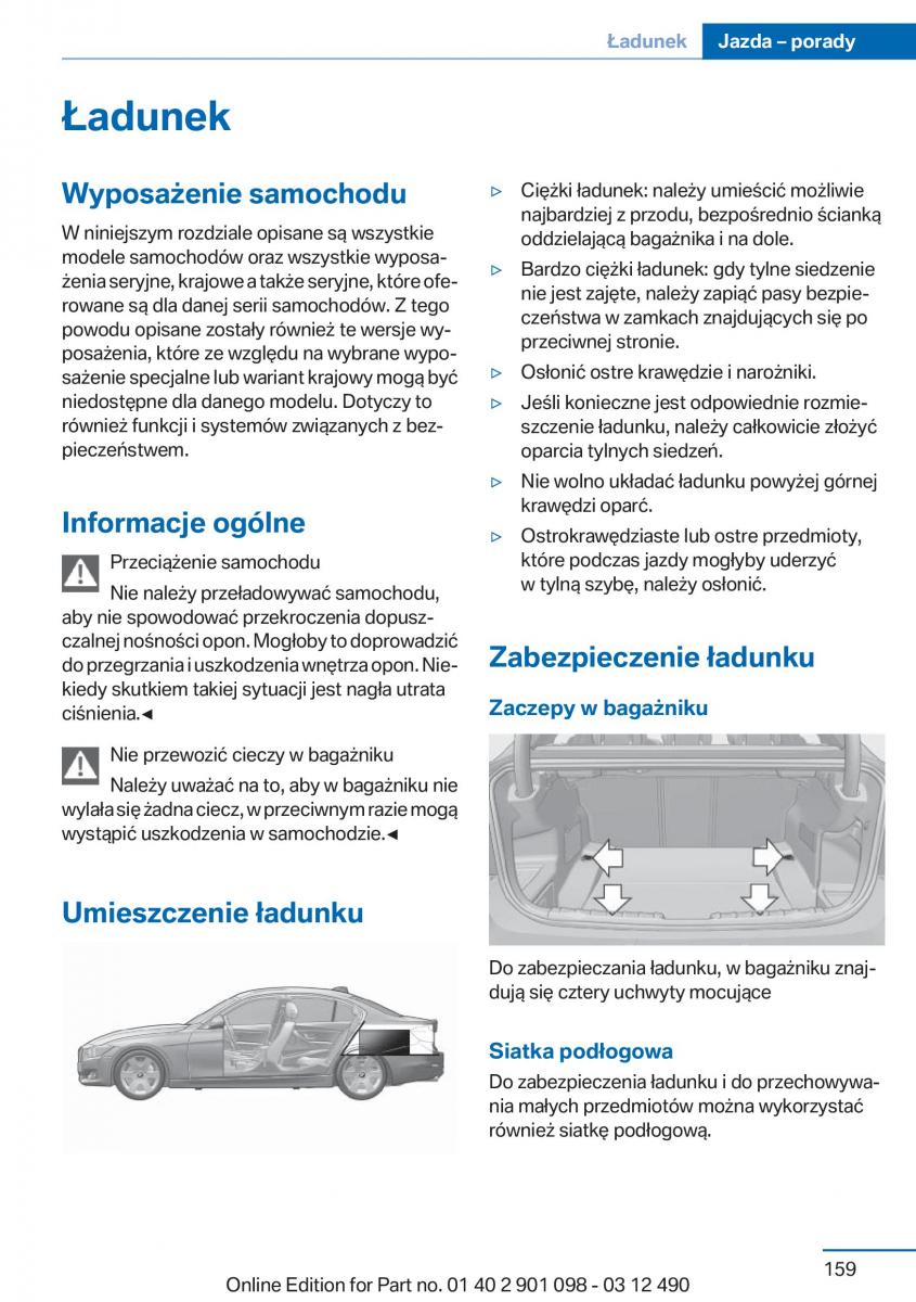 BMW 3 F30 instrukcja obslugi / page 159