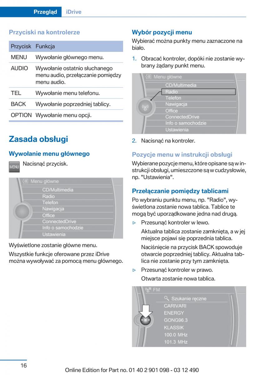 BMW 3 F30 instrukcja obslugi / page 16