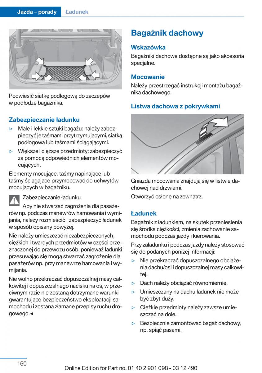 BMW 3 F30 instrukcja obslugi / page 160