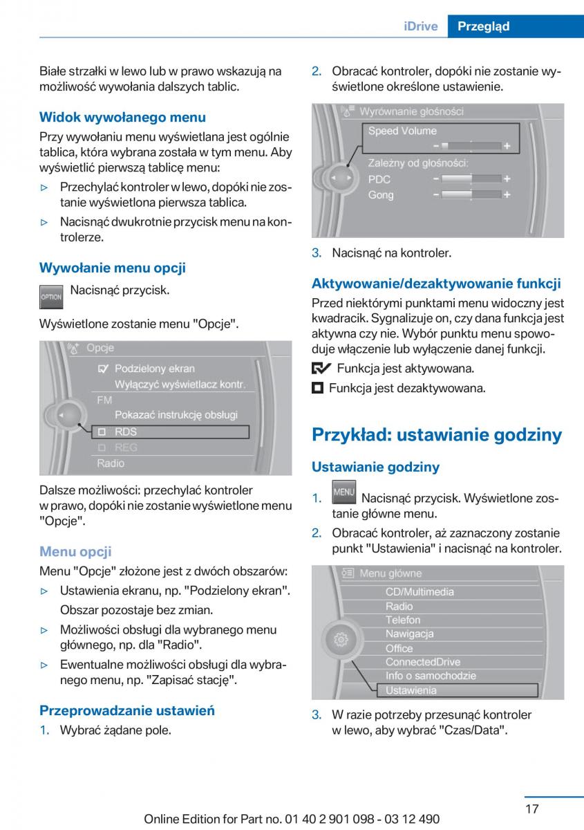 BMW 3 F30 instrukcja obslugi / page 17