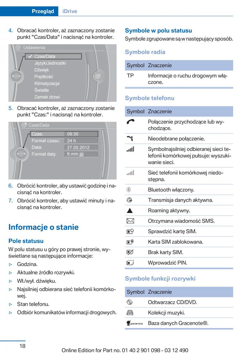 BMW 3 F30 instrukcja obslugi / page 18