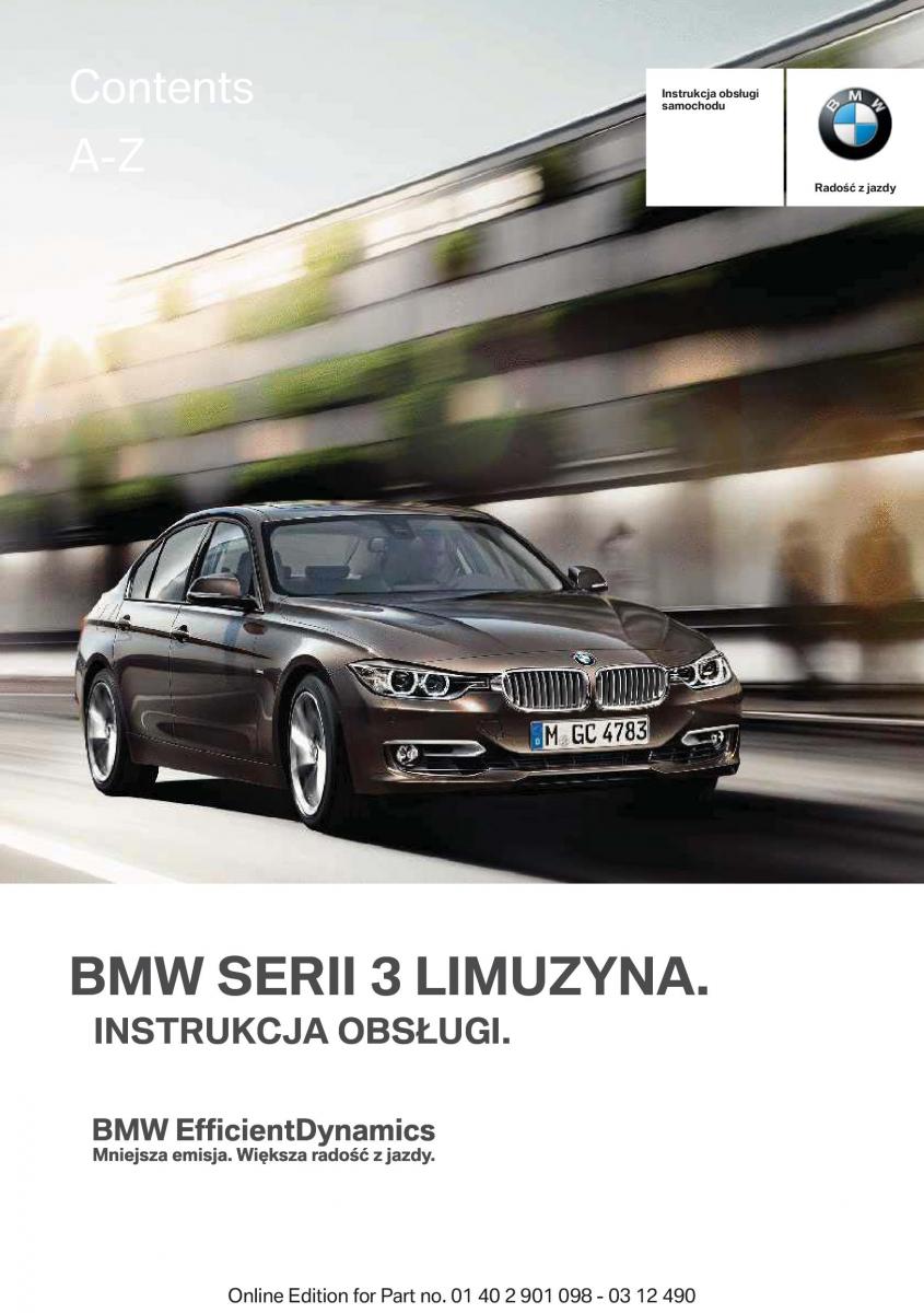 BMW 3 F30 instrukcja obslugi / page 1