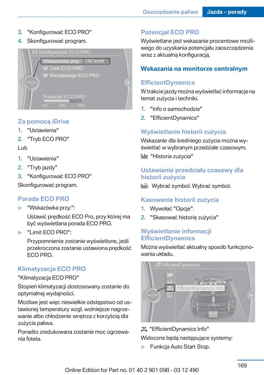BMW 3 F30 instrukcja obslugi / page 169