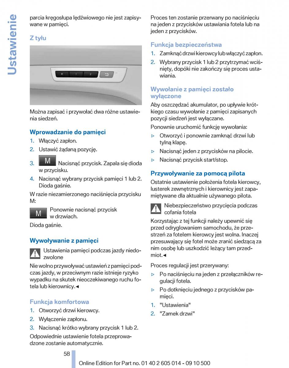 BMW 5 F07 GT Gran Turismo instrukcja obslugi / page 58