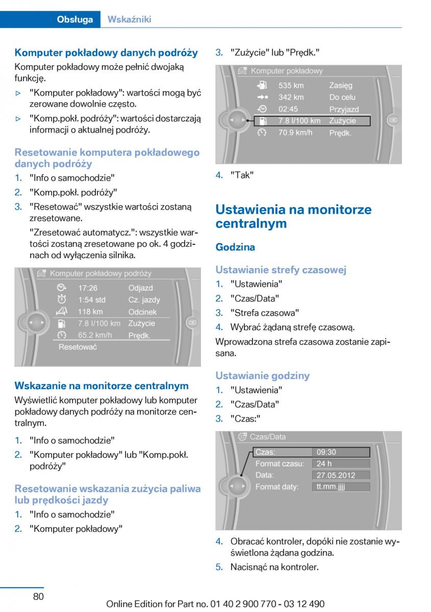 BMW 6 F13 Coupe instrukcja obslugi / page 80
