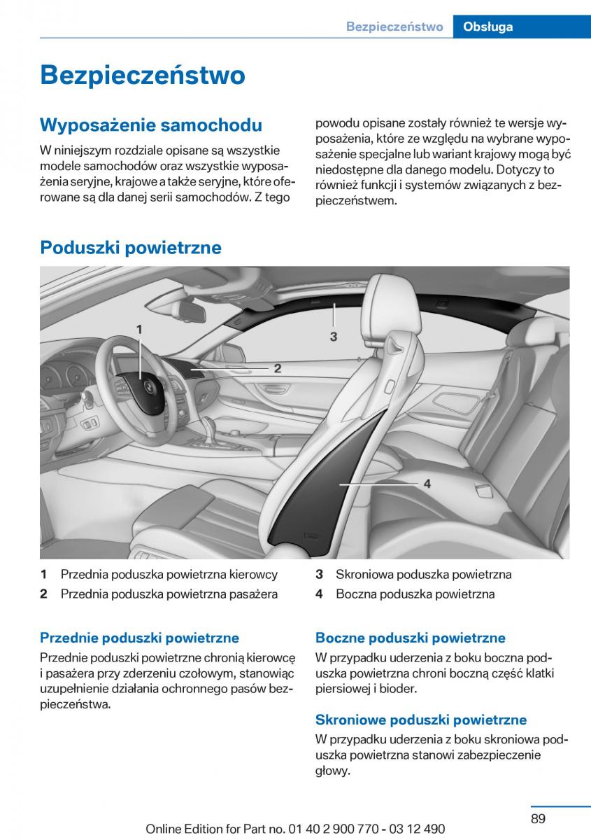 BMW 6 F13 Coupe instrukcja obslugi / page 89
