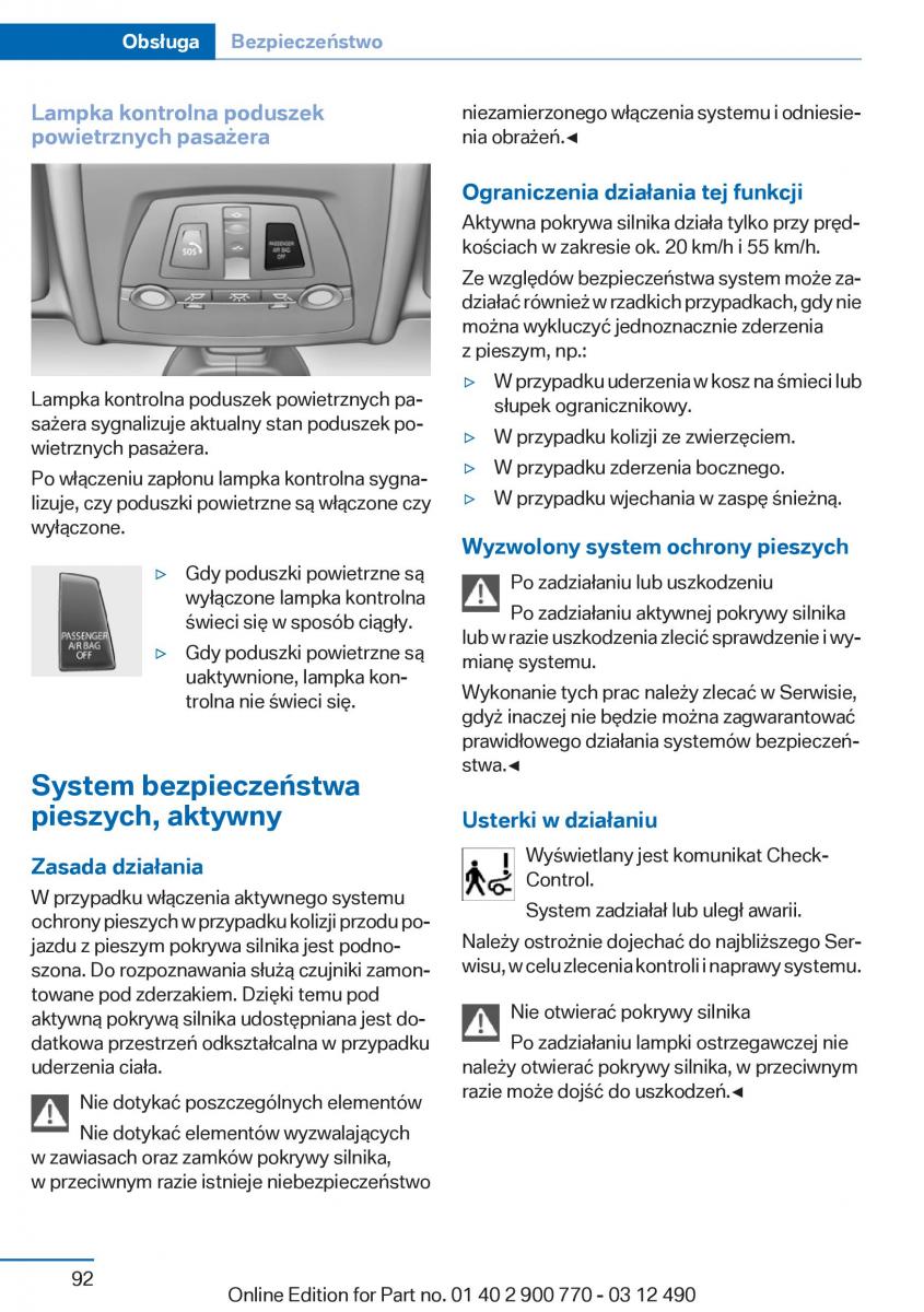 BMW 6 F13 Coupe instrukcja obslugi / page 92
