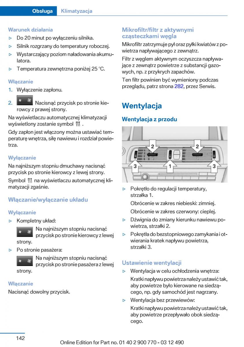 BMW 6 F13 Coupe instrukcja obslugi / page 142