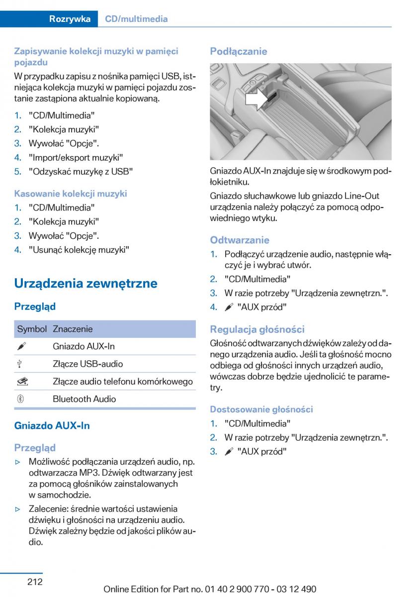 BMW 6 F13 Coupe instrukcja obslugi / page 212