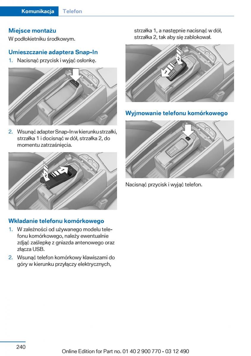 BMW 6 F13 Coupe instrukcja obslugi / page 240